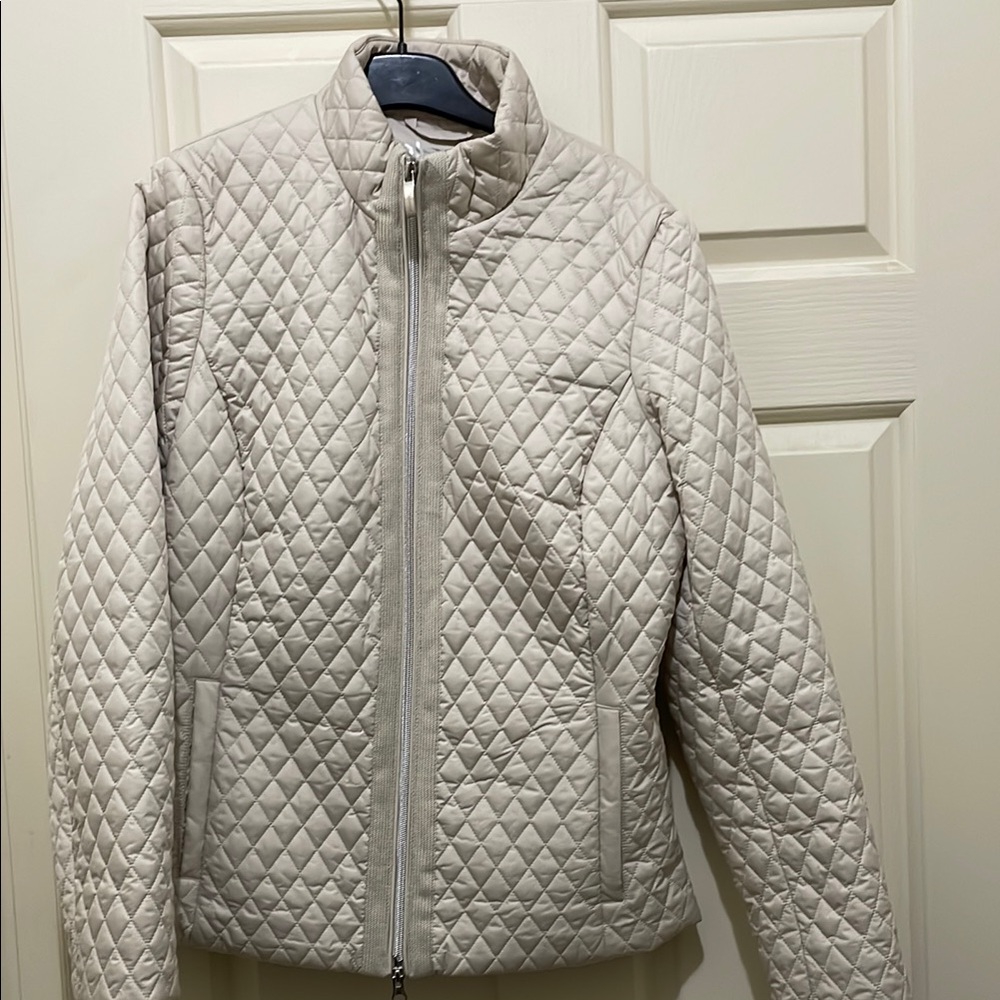 Quilted Cream Women's Jacket (sz s)